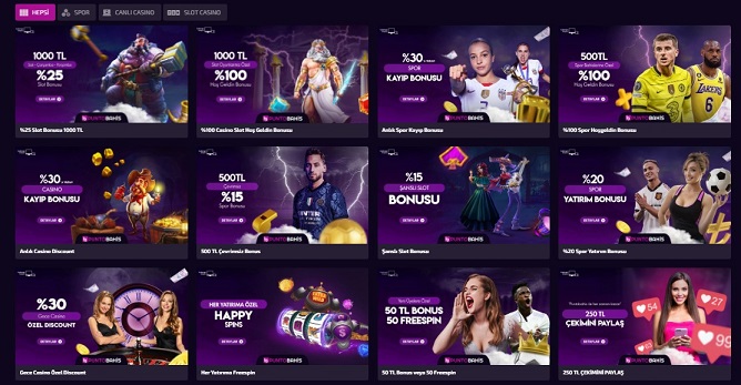 Puntobahis bonus taleplerinizi hem canlı destek hattı üzerinden hem ise bonus talep sistemi üzerinden anında oluşturabilirsiniz.